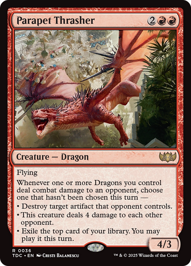 Parapet Thrasher [Tarkir: Dragonstorm Commander] - Magic: The Gathering - Card Brawlers | Quebec | Canada |