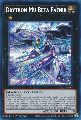 Drytron Mu Beta Fafnir [MP22-EN084] Prismatique Secret Rare 