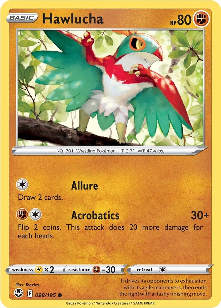 Hawlucha (098/195) [Sword & Shield: Silver Tempest] - Pokémon - Card Brawlers | Quebec | Canada |