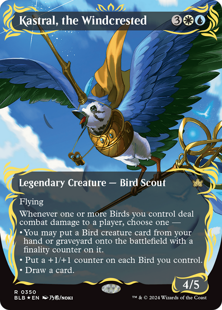 Kastral, the Windcrested (Borderless) (Raised Foil) [Bloomburrow] - Magic: The Gathering - Card Brawlers | Quebec | Canada |