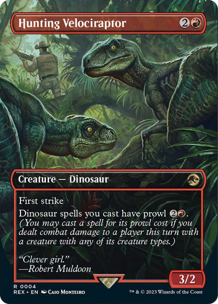 Hunting Velociraptor (Borderless) [Jurassic World Collection] - Magic: The Gathering - Card Brawlers | Quebec | Canada |