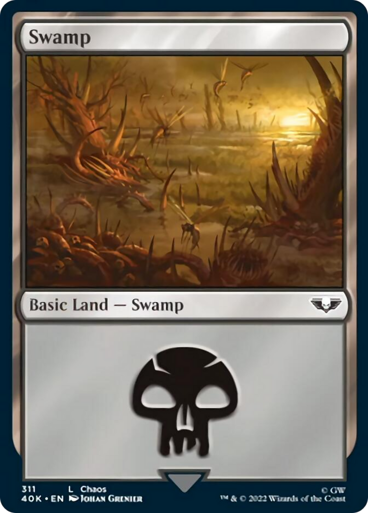 Swamp (311) (Surge Foil) [Warhammer 40,000] - Magic: The Gathering - Card Brawlers | Quebec | Canada |