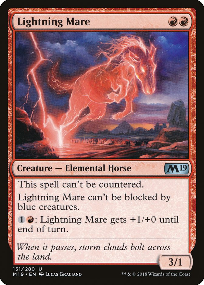 Lightning Mare [Core Set 2019] - Magic: The Gathering - Card Brawlers | Quebec | Canada |