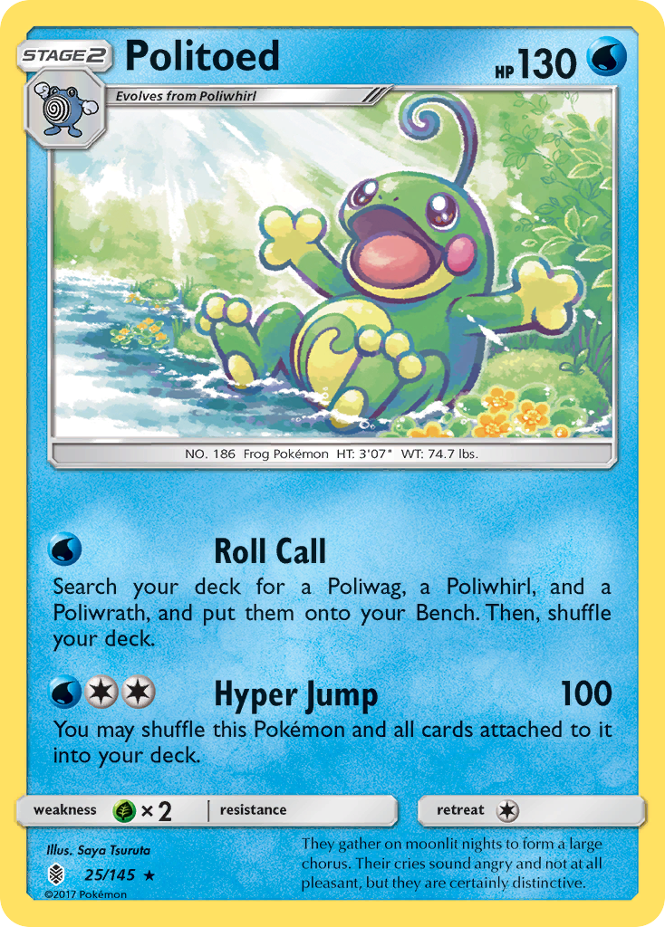 Politoed (25/145) [Sun & Moon: Guardians Rising] - Pokémon - Card Brawlers | Quebec | Canada |