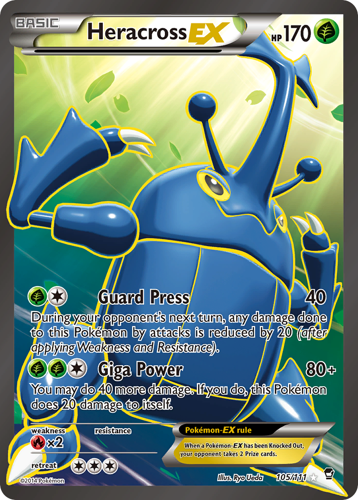 Heracross EX (105/111) [XY: Furious Fists] - Pokémon - Card Brawlers | Quebec | Canada |