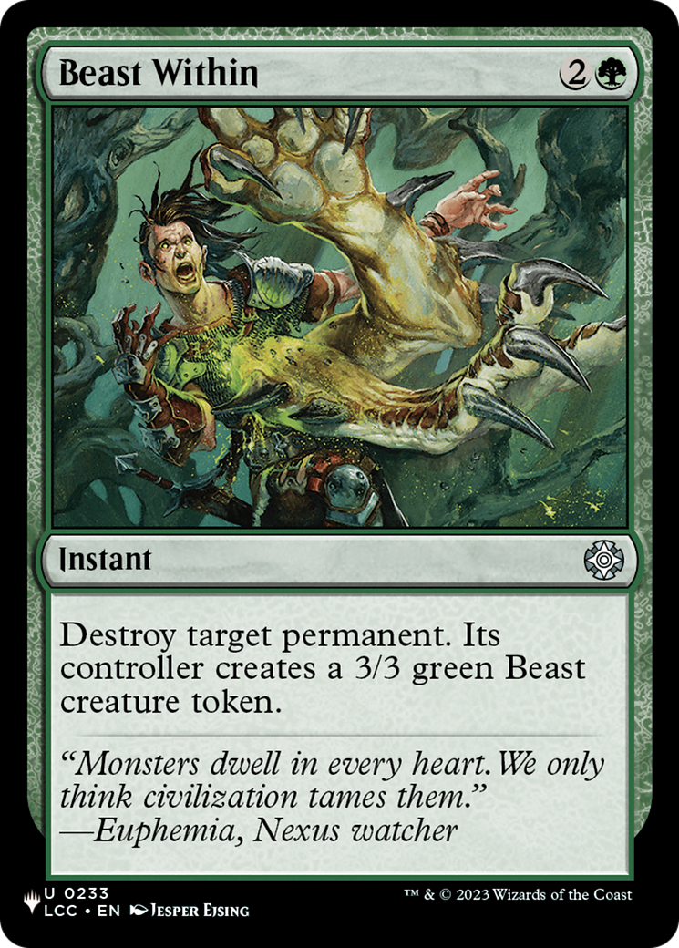 Beast Within (LCC) [The List] - Magic: The Gathering - Card Brawlers | Quebec | Canada |