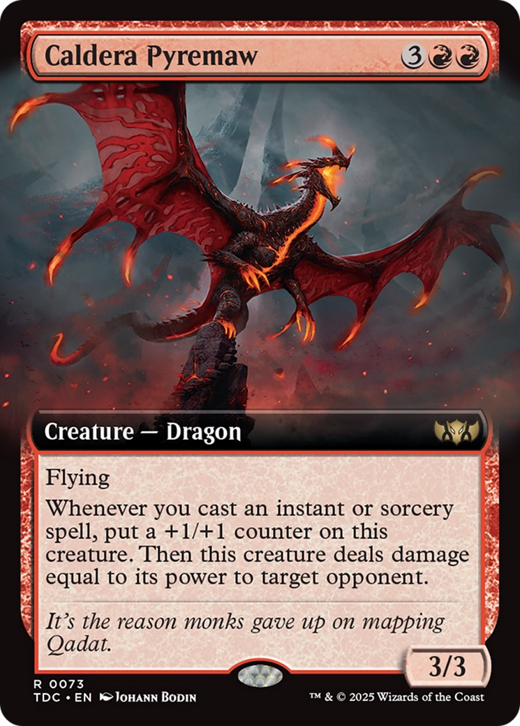 Caldera Pyremaw (Extended Art) [Tarkir: Dragonstorm Commander] - Magic: The Gathering - Card Brawlers | Quebec | Canada |