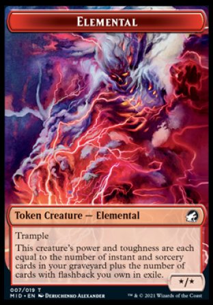 Wolf // Elemental Double-Sided Token [Innistrad: Midnight Hunt Tokens] - Magic: The Gathering - Card Brawlers | Quebec | Canada |