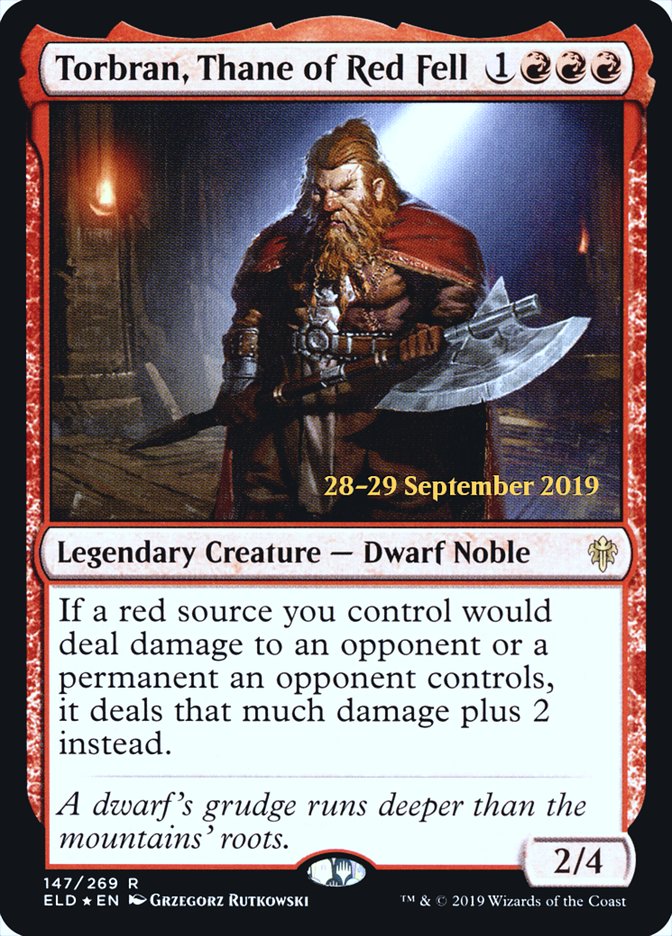 Torbran, Thane of Red Fell [Throne of Eldraine Prerelease Promos] - Magic: The Gathering - Card Brawlers | Quebec | Canada |