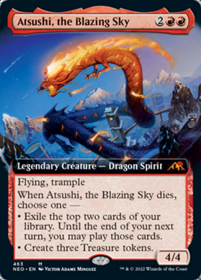 Atsushi, the Blazing Sky (Extended Art) [Kamigawa: Neon Dynasty] - Magic: The Gathering - Card Brawlers | Quebec | Canada |