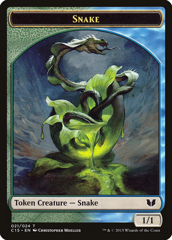 Snake (021) // Saproling Double-Sided Token [Commander 2015 Tokens] - Magic: The Gathering - Card Brawlers | Quebec | Canada |