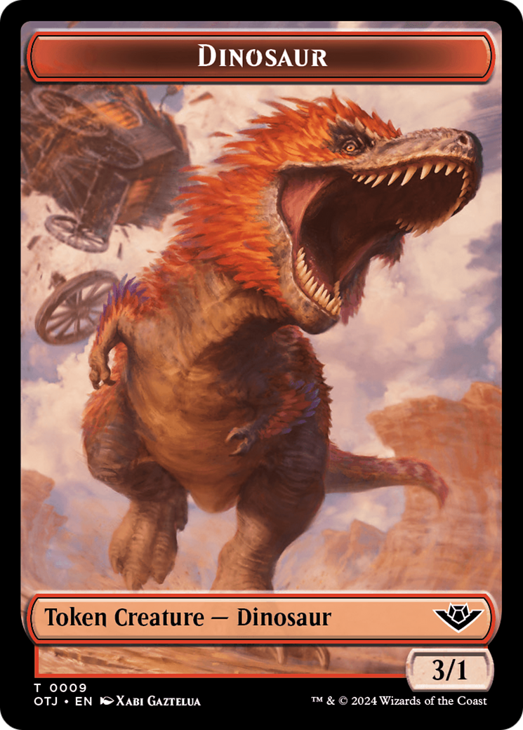 Dinosaur Token [Outlaws of Thunder Junction Tokens] - Magic: The Gathering - Card Brawlers | Quebec | Canada |