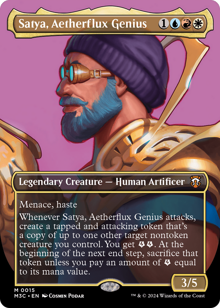 Satya, Aetherflux Genius (Borderless) [Modern Horizons 3 Commander] - Magic: The Gathering - Card Brawlers | Quebec | Canada |
