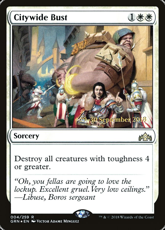 Citywide Bust [Guilds of Ravnica Prerelease Promos] - Magic: The Gathering - Card Brawlers | Quebec | Canada |