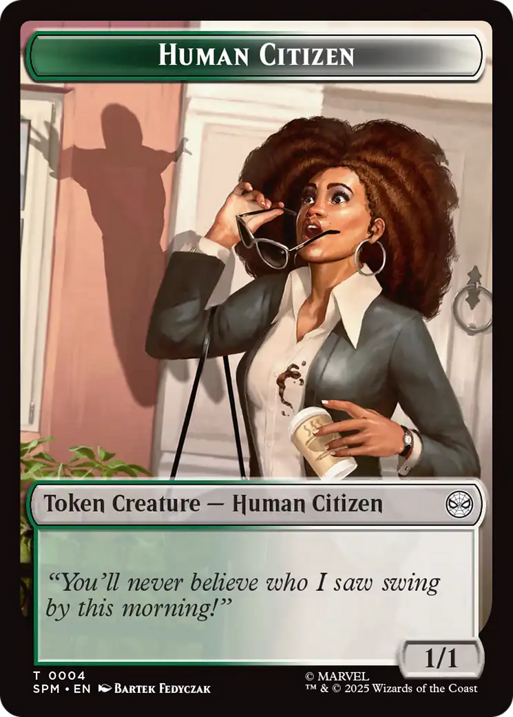 Copy // Human Citizen Double-Sided Token [Marvel's Spider-Man Tokens] - Magic: The Gathering - Card Brawlers | Quebec | Canada |