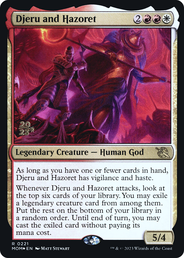 Djeru and Hazoret [March of the Machine Prerelease Promos] - Magic: The Gathering - Card Brawlers | Quebec | Canada |