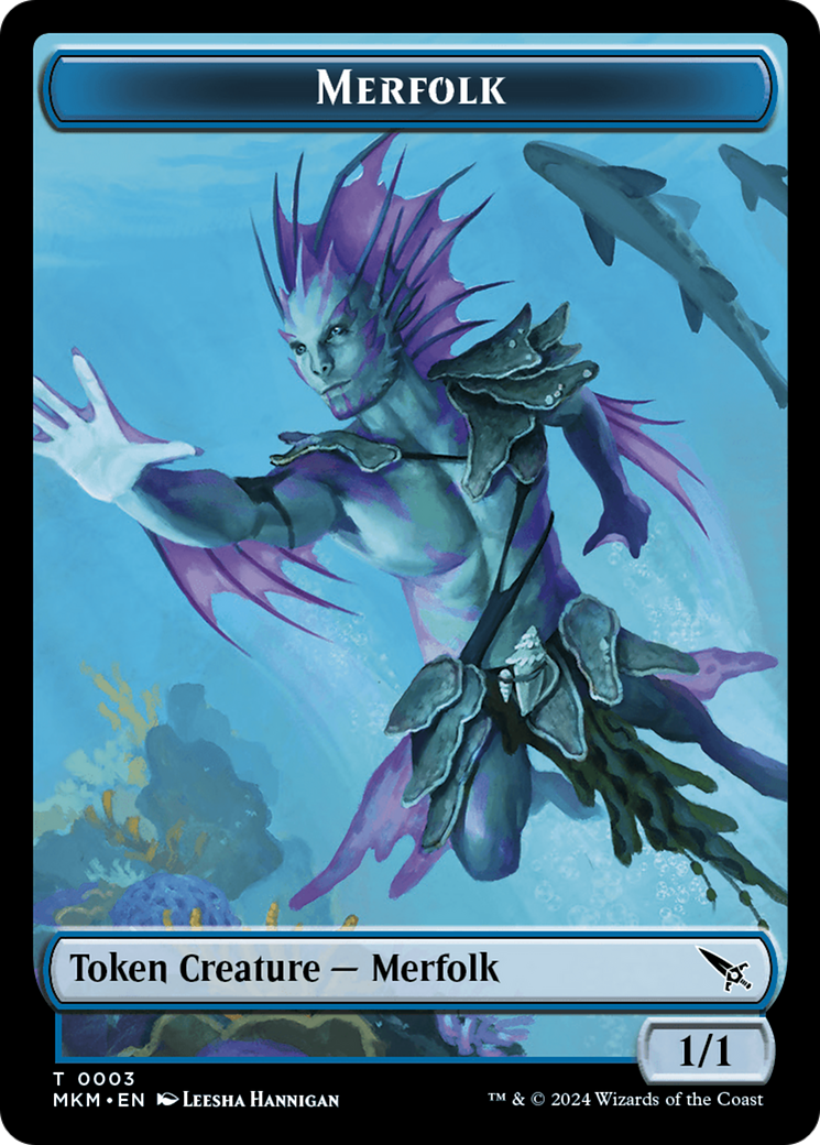 Detective // Merfolk Double-Sided Token [Murders at Karlov Manor Tokens] - Magic: The Gathering - Card Brawlers | Quebec | Canada |