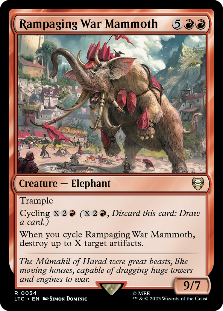Rampaging War Mammoth [The Lord of the Rings: Tales of Middle-Earth Commander] - Magic: The Gathering - Card Brawlers | Quebec | Canada |