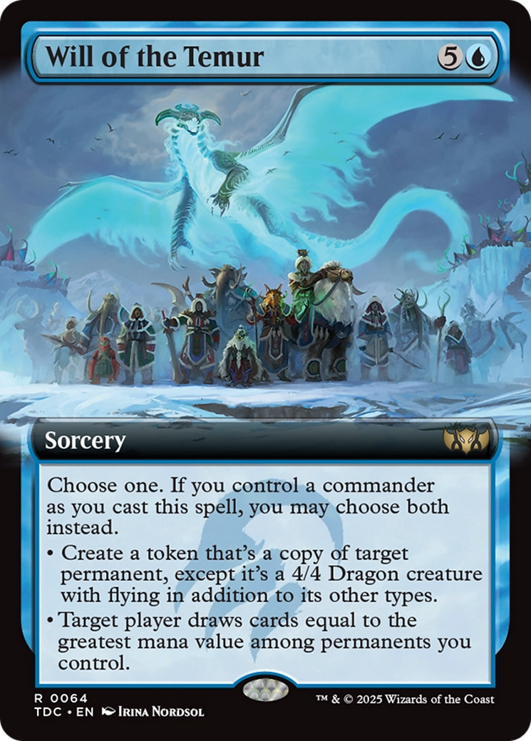 Will of the Temur (Extended Art) [Tarkir: Dragonstorm Commander] - Magic: The Gathering - Card Brawlers | Quebec | Canada |
