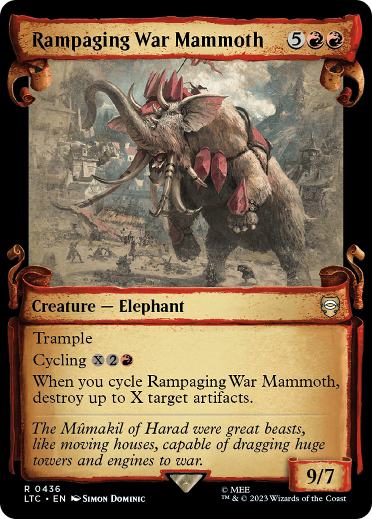 Rampaging War Mammoth [The Lord of the Rings: Tales of Middle-Earth Commander Showcase Scrolls] - Magic: The Gathering - Card Brawlers | Quebec | Canada |