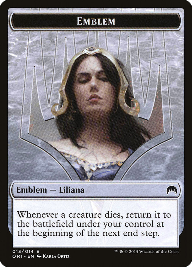 Liliana, Defiant Necromancer Emblem [Magic Origins Tokens] - Magic: The Gathering - Card Brawlers | Quebec | Canada |