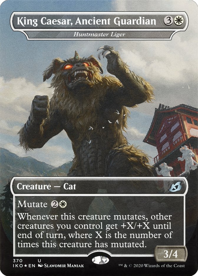 Huntmaster Liger - King Caesar, Ancient Guardian (Godzilla Series) [Ikoria: Lair of Behemoths] - Magic: The Gathering - Card Brawlers | Quebec | Canada |