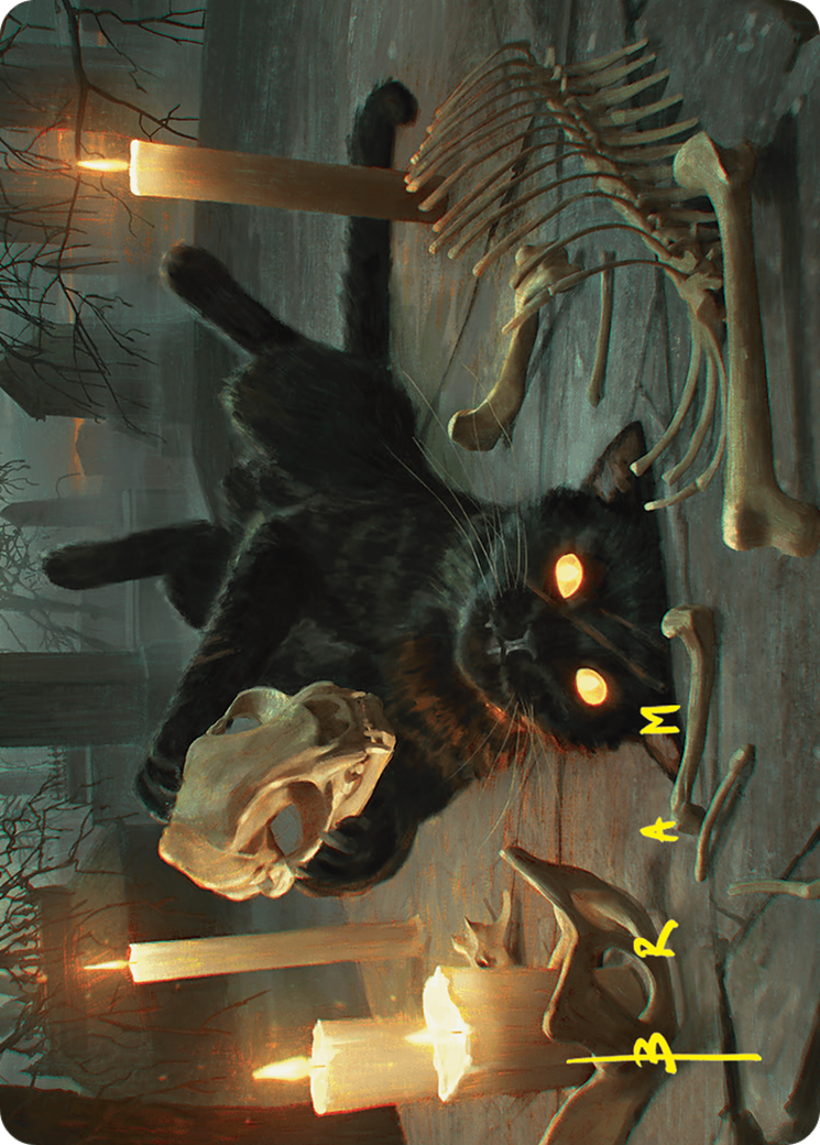 Nine-Lives Familiar Art Card (8/54) (Gold-Stamped Signature) [Foundations Art Series] - Magic: The Gathering - Card Brawlers | Quebec | Canada |