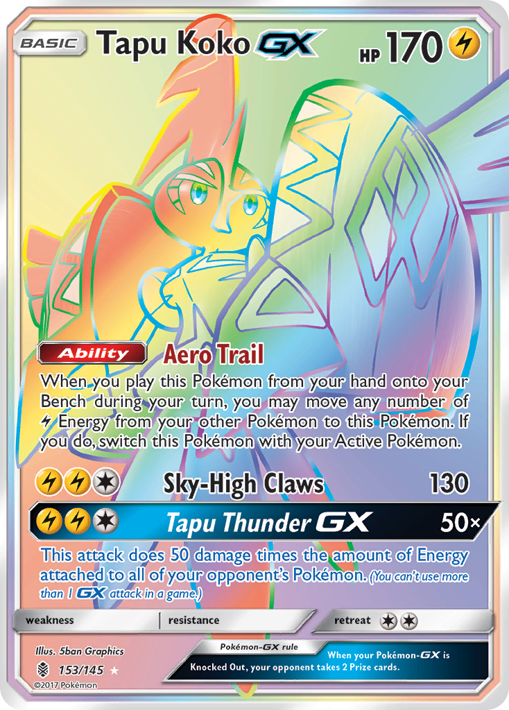 Tapu Koko GX (153/145) [Sun & Moon: Guardians Rising] - Pokémon - Card Brawlers | Quebec | Canada |