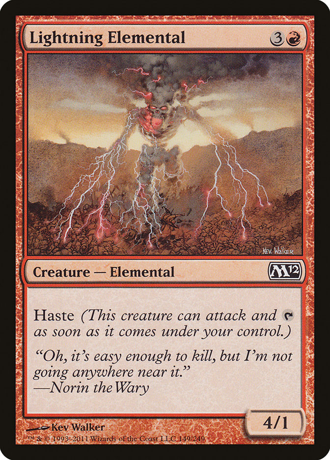 Lightning Elemental [Magic 2012] - Magic: The Gathering - Card Brawlers | Quebec | Canada |