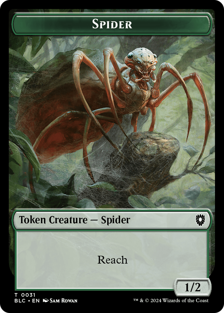 Spider // Blood Double-Sided Token [Bloomburrow Commander Tokens] - Magic: The Gathering - Card Brawlers | Quebec | Canada |