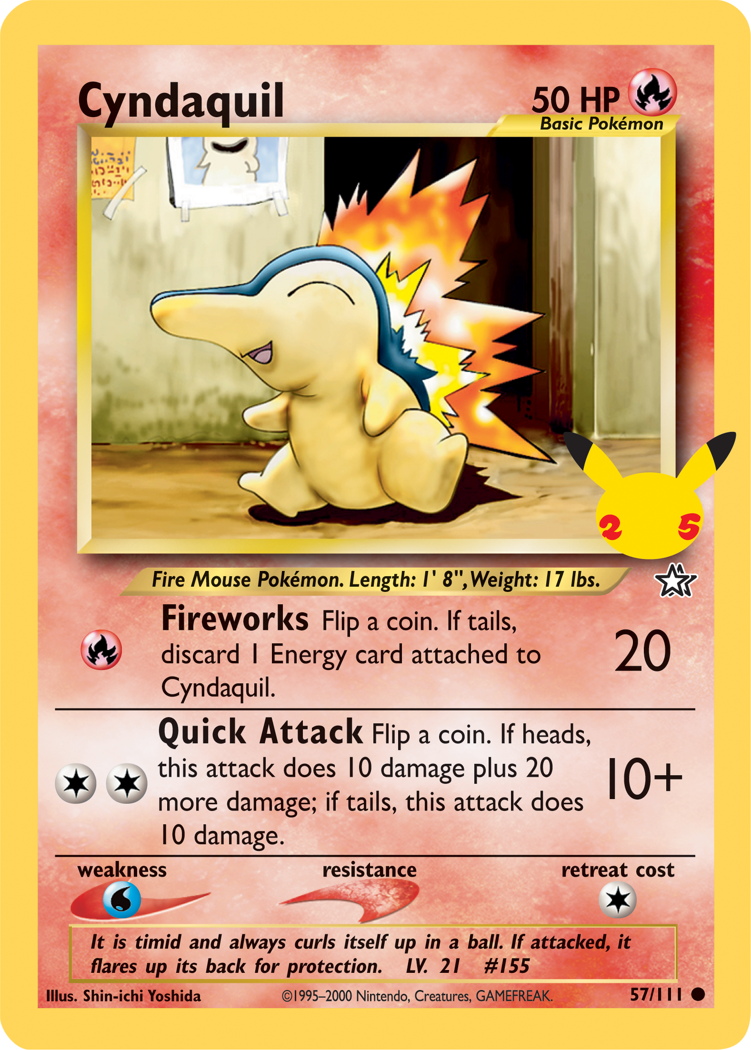 Cyndaquil (57/111) (Jumbo Card) [First Partner Pack] - Pokémon - Card Brawlers | Quebec | Canada |