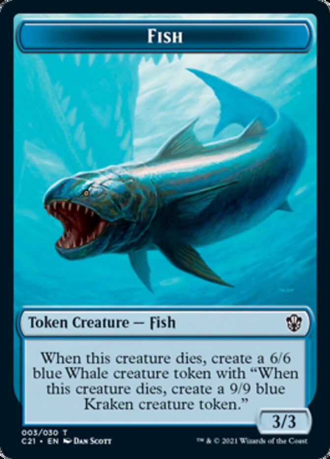 Beast (010) // Fish Double-Sided Token [Commander 2021 Tokens] - Magic: The Gathering - Card Brawlers | Quebec | Canada |