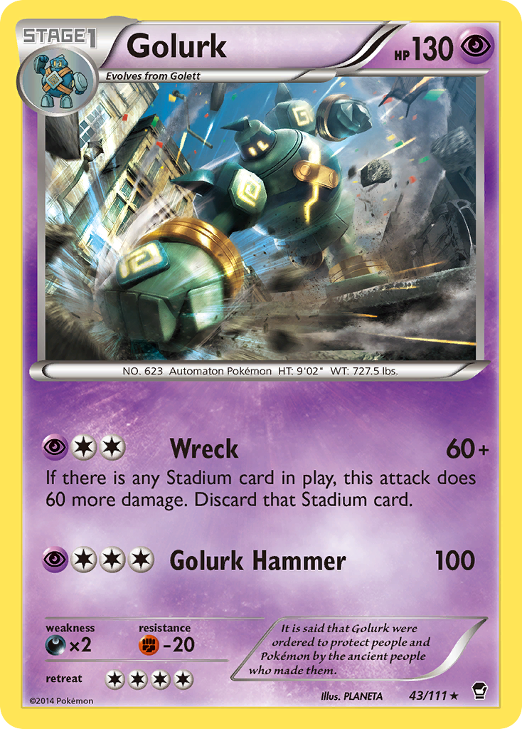 Golurk (43/111) [XY: Furious Fists] - Pokémon - Card Brawlers | Quebec | Canada |