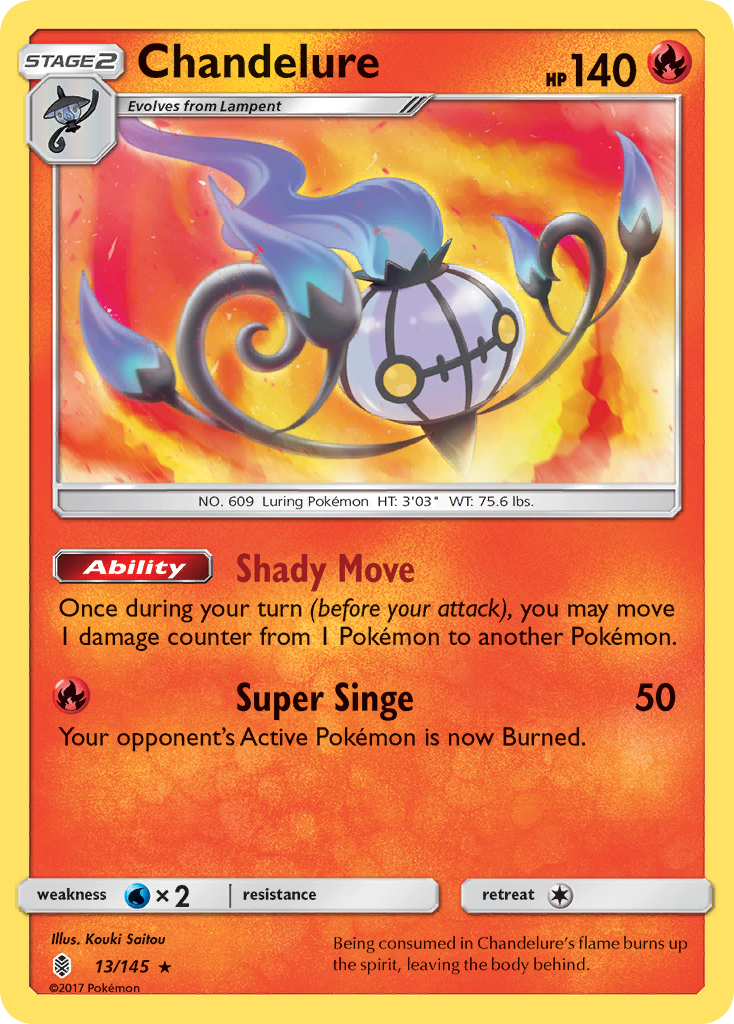 Chandelure (13/145) [Sun & Moon: Guardians Rising] - Pokémon - Card Brawlers | Quebec | Canada |