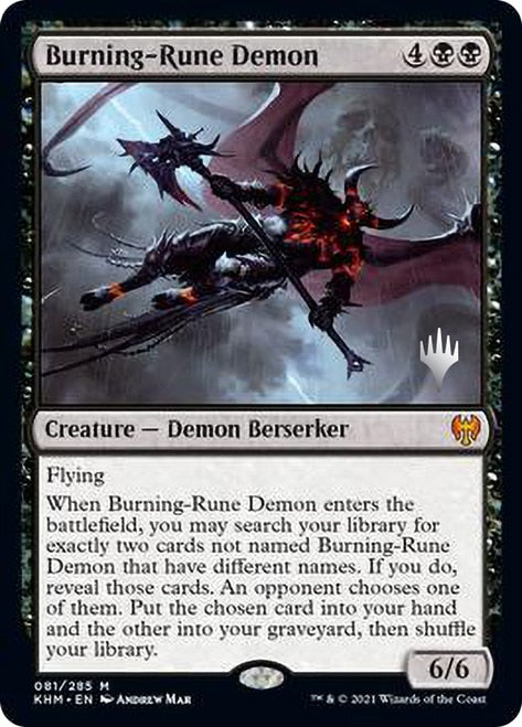 Burning-Rune Demon (Promo Pack) [Kaldheim Promos] - Magic: The Gathering - Card Brawlers | Quebec | Canada |