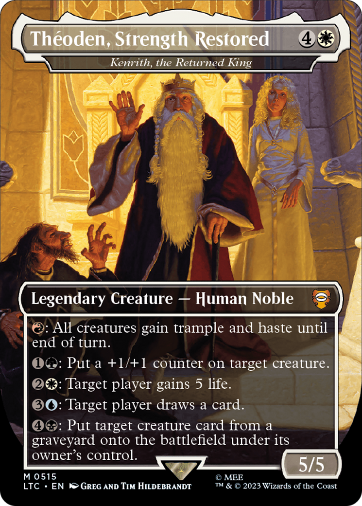 Theoden, Strength Restored - Kenrith, the Returned King (Borderless) [The Lord of the Rings: Tales of Middle-Earth Commander] - Magic: The Gathering - Card Brawlers | Quebec | Canada |