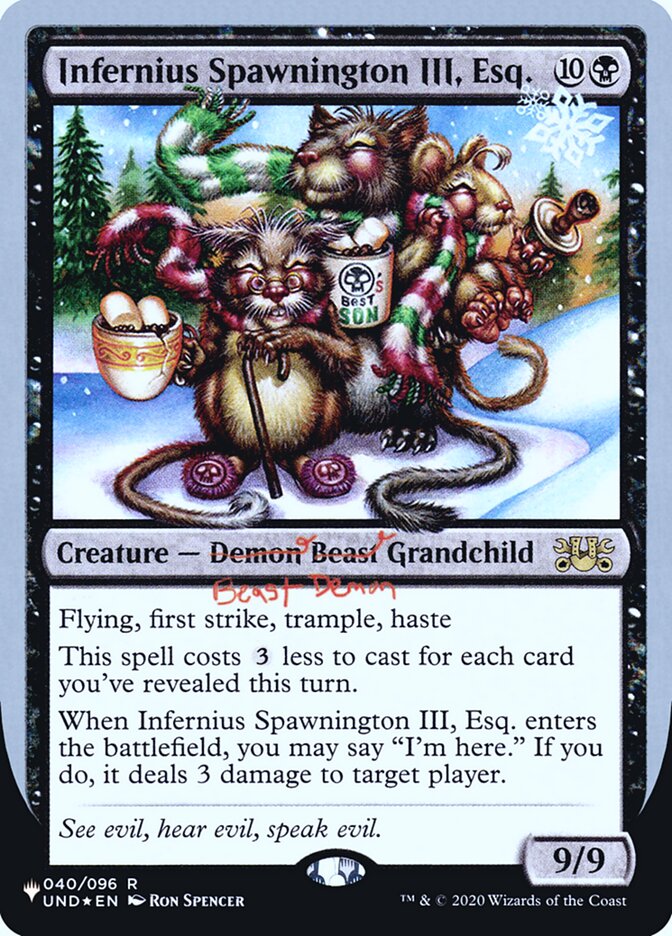 Infernius Spawnington III, Esq. (Unfinity Foil Edition) [The List] - Magic: The Gathering - Card Brawlers | Quebec | Canada |
