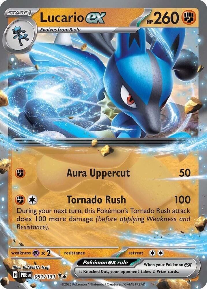 Lucario ex (051/131) [Scarlet & Violet: Prismatic Evolutions] - Pokémon - Card Brawlers | Quebec | Canada |