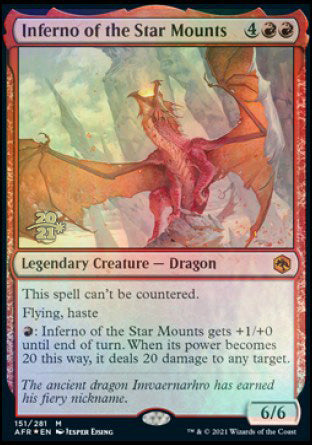 Inferno of the Star Mounts [Dungeons & Dragons: Adventures in the Forgotten Realms Prerelease Promos] - Magic: The Gathering - Card Brawlers | Quebec | Canada |