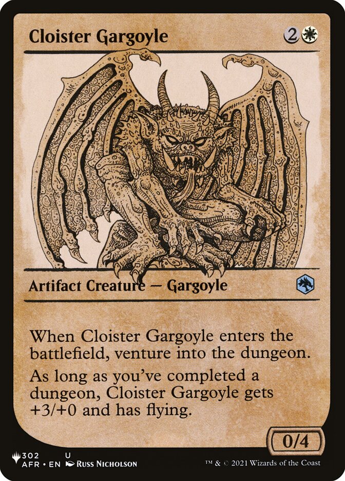 Cloister Gargoyle (Showcase) [The List] - Magic: The Gathering - Card Brawlers | Quebec | Canada |