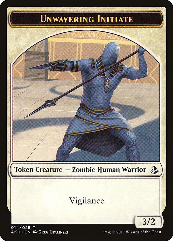 Unwavering Initiate // Wurm Double-Sided Token [Amonkhet Tokens] - Magic: The Gathering - Card Brawlers | Quebec | Canada |