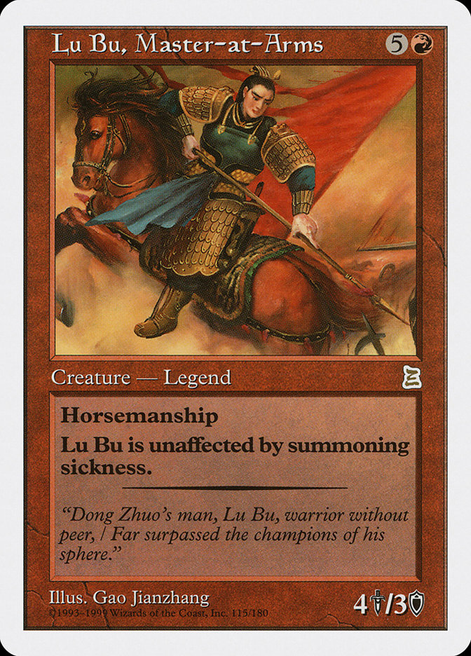 Lu Bu, Master-at-Arms [Portal Three Kingdoms] - Magic: The Gathering - Card Brawlers | Quebec | Canada |