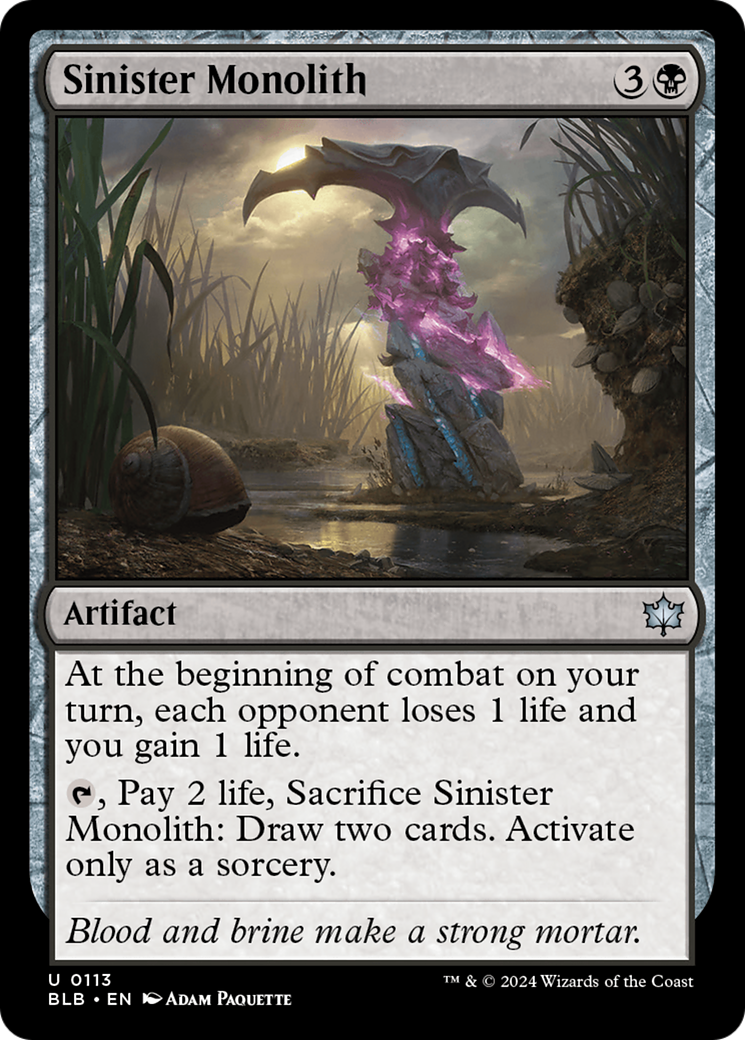 Sinister Monolith [Bloomburrow] - Magic: The Gathering - Card Brawlers | Quebec | Canada |