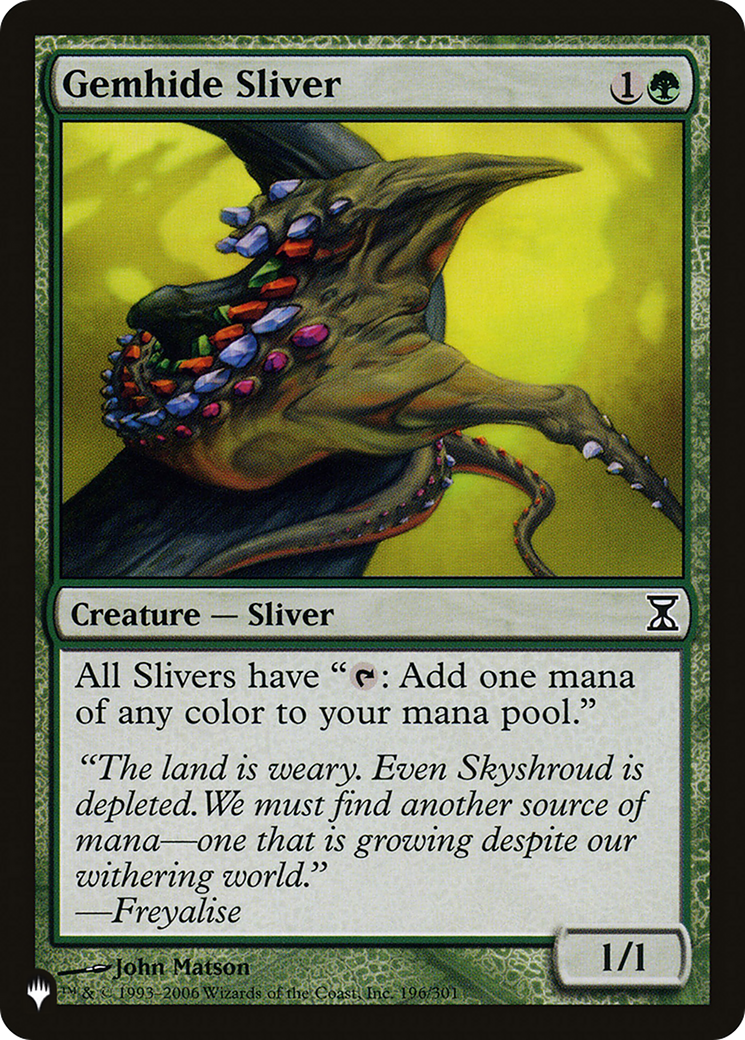 Gemhide Sliver [The List] - Magic: The Gathering - Card Brawlers | Quebec | Canada |