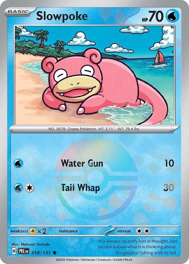 Slowpoke (018/131) (Poke Ball Pattern) [Scarlet & Violet: Prismatic Evolutions] - Pokémon - Card Brawlers | Quebec | Canada |