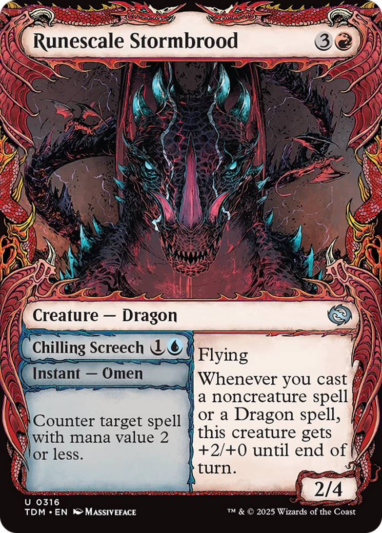 Runescale Stormbrood (Showcase) [Tarkir: Dragonstorm] - Magic: The Gathering - Card Brawlers | Quebec | Canada |