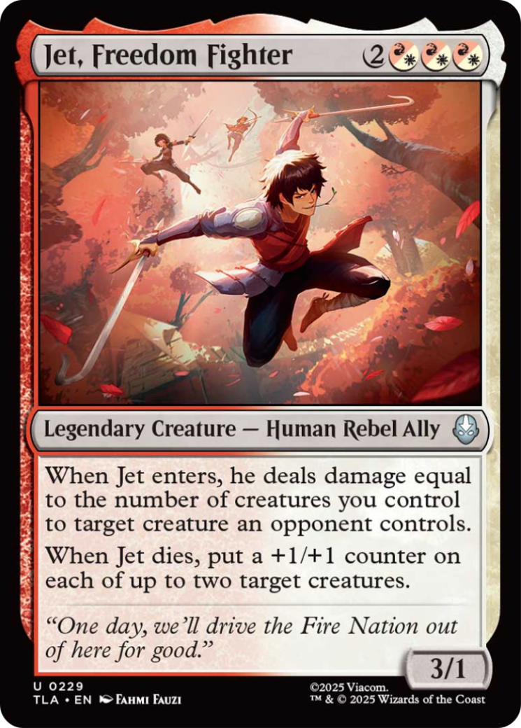 Jet, Freedom Fighter [Avatar: The Last Airbender] - Magic: The Gathering - Card Brawlers | Quebec | Canada |
