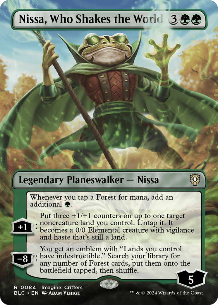Nissa, Who Shakes the World (Borderless) [Bloomburrow Commander] - Magic: The Gathering - Card Brawlers | Quebec | Canada |