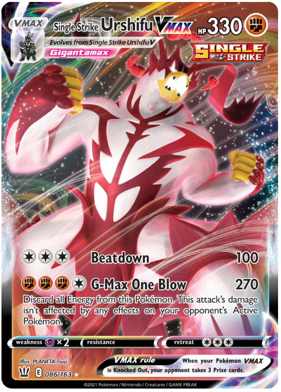 Single Strike Urshifu VMAX (086/163) (Jumbo Card) [Sword & Shield: Battle Styles] - Pokémon - Card Brawlers | Quebec | Canada |