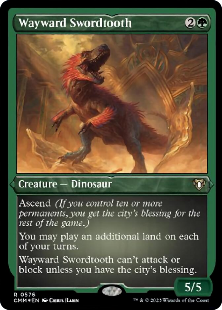 Wayward Swordtooth (Foil Etched) [Commander Masters] - Magic: The Gathering - Card Brawlers | Quebec | Canada |